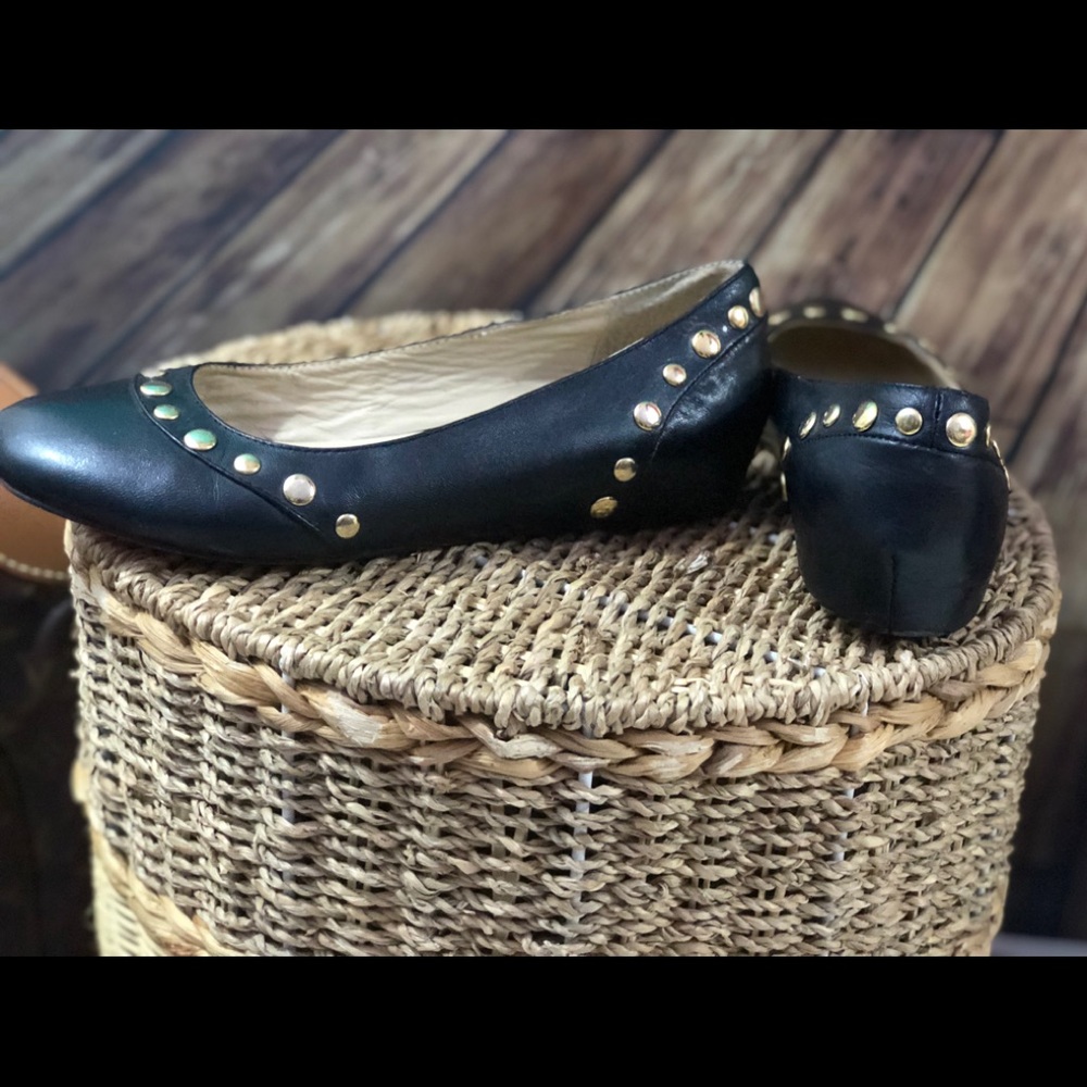 Christian Louboutin Flats W/ Gold studs Authentic